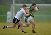 5 January 2014; Stephen O'Brien, Kerry, in action against Pádraig Óg O Sé, Institute of Technology Tralee. McGrath Cup, Quarter-Final, Kerry v Institute of Technology Tralee, John Mitchels GAA Club, Farmer's Bridge, Tralee, Co. Kerry. Picture credit: Brendan Moran / SPORTSFILE