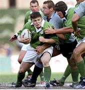 5 June 1999; Brian O'Driscoll, Ireland, holds off the tackle of Mark Crick, NSW with help from Jeremy Davidson. 1999 Australia Tour, New South Wales v Ireland, Sydney Football Stadium, New South Wales, Australia. Picture credit: Matt Browne / SPORTSFILE