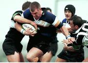 30 October 1999; Victor Costello, Leinster, is tackled by Mervyn Murphy and Eric Elwood, Connacht. Guinness Interprovincial Championship, Connacht v Leinster, The Sportsground, Galway. Picture credit: David Maher / SPORTSFILE
