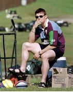 7 June 1999; Ireland's Brian O'Driscoll who took no part in training today, the day before the team for Saturday is to be named. Ireland Rugby Squad Training, Southport School Playing Fields, Southport, Gold Coast, Queensland, Australia. Picture credit: Matt Browne / SPORTSFILE