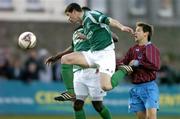 8 April 2005; Jody Lynch and Wesley Charles, Bray Wanderers, in action against Mark Rooney, Drogheda United. eircom League, Premier Division, Bray Wanderers v Drogheda United, Carlisle Grounds, Bray. Picture credit; Matt Browne / SPORTSFILE