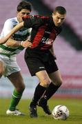 8 April 2005; Shane Barrett, Longford Town, in action against Willo McDonagh, Shamrock Rovers. eircom League, Premier Division, Shamrock Rovers v Longford Town, Dalymount Park, Dublin. Picture credit; Brian Lawless / SPORTSFILE