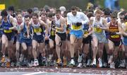 9 April 2005; Competitors, including eventual winner Craig Mottram (50), at the start of the BUPA Great Ireland Run. Phoenix Park, Dublin. Picture credit; Brian Lawless / SPORTSFILE
