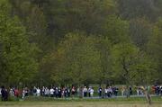 9 April 2005; Entrants in the BUPA Great Ireland Run make their way around the course in the Phoenix Park, Dublin. Picture credit; Brian Lawless / SPORTSFILE