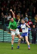 10 April 2005; Mark Foley, Limerick, in action against John Mullane, Waterford. Allianz National Hurling League, Division 1, Limerick v Waterford, Gaelic Grounds, Limerick. Picture credit; Kieran Clancy / SPORTSFILE