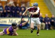 10 April 2005; Damien Hayes, Galway, in action against Darren Stamp, Wexford. Allianz National Hurling League, Division 1, Wexford v Galway, Wexford Park, Wexford. Picture credit; Matt Browne / SPORTSFILE