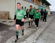 10 April 2005; Eric Elwood leads out Connacht for the last time before his retirement. Celtic League 2004-2005, Pool 1, Connacht v Neath-Swansea Ospreys, Sportsground, Galway. Picture credit; David Maher / SPORTSFILE
