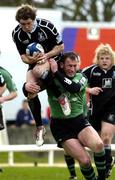 10 April 2005; Shane Williams, The Ospreys, is tackled by Eric Elwood, Connacht. Celtic League 2004-2005, Pool 1, Connacht v Neath-Swansea Ospreys, Sportsground, Galway. Picture credit; David Maher / SPORTSFILE