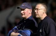 10 April 2005; Cork manager John Allen, right, in conversation with Kilkenny manager Brian Cody during the game. Allianz National Hurling League, Division 1, Cork v Kilkenny, Pairc Ui Chaoimh, Cork. Picture credit; Brendan Moran / SPORTSFILE