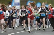 9 April 2005; Competitors in action during the juvenile section of the BUPA Great Ireland Run. Phoenix Park, Dublin. Picture credit; Brian Lawless / SPORTSFILE