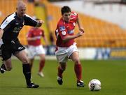 15 April 2005; Wesley Hoolahan, Shelbourne, in action against Michael Foley, St. Patrick's Athletic. eircom League, Premier Division, Shelbourne v St. Patrick's Athletic, Tolka Park, Dublin. Picture credit; Brian Lawless / SPORTSFILE