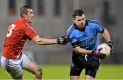 8 January 2014; Kevin McManamon, Dublin, in action against Dessie Finnegan, Louth. Bord na Mona O'Byrne Cup, Group D, Round 2, Dublin v Louth, Parnell Park, Dublin. Picture credit: Matt Browne / SPORTSFILE