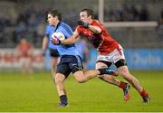 8 January 2014; Darragh Nelson, Dublin, in action against Bevan Duffy, Louth. Bord na Mona O'Byrne Cup, Group D, Round 2. Dublin v Louth, Parnell Park, Dublin. Picture credit: Matt Browne / SPORTSFILE