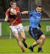 8 January 2014; Dessie Finnegan, Louth, in action against Kevin McManamon, Dublin. Bord na Mona O'Byrne Cup, Group D, Round 2, Dublin v Louth, Parnell Park, Dublin. Picture credit: Matt Browne / SPORTSFILE