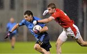 8 January 2014; Kevin McManamon, Dublin, in action against Keith McLoughlin, Louth. Bord na Mona O'Byrne Cup, Group D, Round 2. Dublin v Louth, Parnell Park, Dublin. Picture credit: Matt Browne / SPORTSFILE