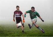 8 January 2014; Barry Mulrone, Fermanagh, in action against Aidan Forker, St Mary's. Power NI Dr. McKenna Cup, Section B, Round 1, Fermanagh v St Mary's, Brewster Park, Enniskillen, Co. Fermanagh. Picture credit: Oliver McVeigh / SPORTSFILE