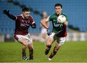 10 January 2014; Cathal Freeman, Mayo, in action against Ciaran O'Domhnaill, NUIG. FBD League Section A, Round 1, Mayo v NUIG, Elverys MacHale Park, Castlebar, Co. Mayo. Picture credit: Matt Browne / SPORTSFILE
