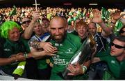 28 May 2016; Connacht captain John Muldoon celebrates with the trophy following his side's victory in the Guinness PRO12 Final match between Leinster and Connacht at BT Murrayfield Stadium in Edinburgh, Scotland. Photo by Stephen McCarthy/Sportsfile
