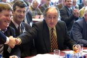 16 April 2005; Sligo delegate Ciaran McDermott, who poropsed the successful motion to the change of Rule 42 motion , is congratulated by his fellow delegates at the 2005 GAA Congress. Croke Park, Dublin. Picture credit; Ray McManus / SPORTSFILE