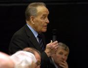 16 April 2005; Former GAA President Con Murphy speaking against the Rule 42 Motion at the 2005 GAA Congress. Croke Park, Dublin. Picture credit; Ray McManus / SPORTSFILE