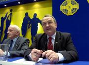 16 April 2005; President elect Nickey Brennan after the result of the Presidential vote was announced at the 2005 GAA Congress. Croke Park, Dublin. Picture credit; Ray McManus / SPORTSFILE