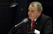 16 April 2005; President elect Nickey Brennan speaking at the 2005 GAA Congress. Croke Park, Dublin. Picture credit; Pat Murphy / SPORTSFILE