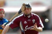 17 April 2005; Eugene Cloonan, Galway, in action against Diarmaid Fitzgerald, Tipperary. Allianz National Hurling League, Division 1, Round 2, Galway v Tipperary, Pearse Stadium, Galway. Picture credit; David Maher / SPORTSFILE