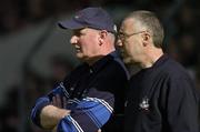 10 April 2005; Kilkenny manager Brian Cody, left, in conversation with Cork manager John Allen during the game. Allianz National Hurling League, Division 1, Cork v Kilkenny, Pairc Ui Chaoimh, Cork. Picture credit; Brendan Moran / SPORTSFILE