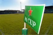 12 January 2014; A detailed view of Heineken Cup branding at Stade Pierre Antoine, Castres, ahead of the game. Heineken Cup 2013/14, Pool 1, Round 5, Castres v Leinster. Stade Pierre Antoine, Castres, France. Picture credit: Stephen McCarthy / SPORTSFILE