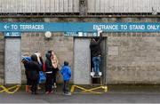 12 January 2014; Steward Sean McNicholas affixes the admission prices before the game. Bord na Mona O'Byrne Cup, Group D, Round 3, Dublin v DCU, Parnell Park, Dublin.  Photo by Sportsfile