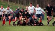 27 February 1999; Brian Hogan of DSLP during the AIB All-Ireland League Division 2 match between DLSP and Malone at Kilternan Park in Dublin. Photo by Ray McManus/Sportsfile