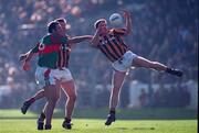 17 March 1999; Colm O'Neill of Crossmaglen Rangers in action against Liam McHale of Ballina Stephenites during the AIB All-Ireland Senior Club Football Championship Final match between Ballina Stephenites and Crossmaglen Rangers at Croke Park in Dublin. Photo by Ray McManus/Sportsfile