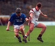 21 February 1999; Darragh O'Driscoll of St Joseph's Doora Barefield in action against Donal Moran of Athenry during the AIB All-Ireland Senior Club Hurling Championship Semi-Final match between St Joseph's Doora Barefield and Athenry at Semple Stadium in Thurles, Tipperary. Photo by Ray McManus/Sportsfile