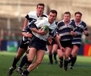 13 March 1999; Eric Olazabal of Wanderers is tackled by Diarmuid O'Malley of Old Crescent during the AIB All-Ireland League Division 2 match between Wanderers and Old Crescent at Lansdowne Road in Dublin. Photo by Matt Browne/Sportsfile