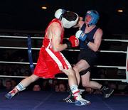 27 Feburary 1999; James Galvin, right, of Moate in action against Francis Barrett of Olympic during the first round of the IABA National Boxing Championships at the National Stadium in Dublin. Photo by Ray Lohan/Sportsfile
