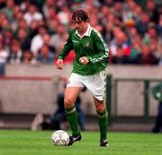 29 May 1996; Gareth Farrelly of Republic of Ireland during the international friendly match between Republic of Ireland and Portugal at Lansdowne Road in Dublin. Photo by Brendan Moran/Sportsfile
