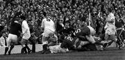 6 February 1982; Referee Alan Hosie signals a try scored by Gerry McLoughlin of Ireland during the Five Nations Championship match between England and Ireland at Twickenham Stadium in London, England. Photo by Ray McManus/Sportsfile