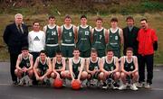 31 January 1999; The Irish Schoolboys Basketball team at the National Basketball Arena in Dublin. Photo by Brendan Moran/Sportsfile
