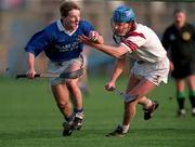 21 February 1999; Jamesie O'Connor of St Joseph's Doora Barefield in action against Paul Hardiman of Athenry during the AIB All-Ireland Senior Club Hurling Championship Semi-Final match between St Joseph's Doora Barefield and Athenry at Semple Stadium in Thurles, Tipperary. Photo by Ray McManus/Sportsfile