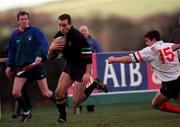 27 February 1999; John Corr of DSLP on his way to scoring a try during the AIB All-Ireland League Division 2 match between DLSP and Malone at Kilternan Park in Dublin. Photo by Ray McManus/Sportsfile