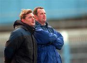 21 March 1999; Tipperary manager Nicky English, left, and Ken Hogan during the Church and General National Hurling League Division 1B match between Tipperary and Wexford at Semple Stadium in Thurles, Tipperary. Photo by Ray McManus/Sportsfile