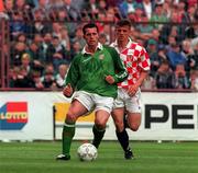 2 June 1996; Liam O'Brien of Republic of Ireland during the international friendly match between Republic of Ireland and Croatia at Lansdowne Road in Dublin. Photo by Brendan Moran/Sportsfile