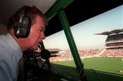 17 March 1999; RTE Gaelic Games Commentator Micheal O Muircheartaigh whose first broadcast was on March 17 1949 during the AIB All-Ireland Senior Club Football Championship Final match between Crossmaglen Rangers and Ballina Stephenites at Croke Park in Dublin. Photo by Brendan Moran/Sportsfile