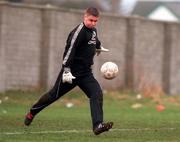 12 February 1999; Mervyn Travers during a Republic of Ireland under 16 training session in Dublin. Photo by Ray Lohan/Sportsfile