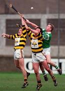 28 February 1999; Rod Guiney, left, and Martin Byrne of Rathnure in action against Michael Pucci of Ballygalget during the AIB All-Ireland Senior Club Hurling Championship Semi-Final match between Rathnure and Ballygalget at Parnell Park in Dublin. Photo by Damien Eagers/Sportsfile