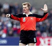 24 October 1999; Referee Derek Bevan. 1999 Rugby World Cup, France v Argentina, Lansdowne Road, Dublin. Picture credit: Matt Browne / SPORTSFILE
