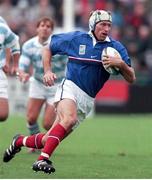 24 October 1999; Olivier Magné, France. 1999 Rugby World Cup, France v Argentina, Lansdowne Road, Dublin. Picture credit: Brendan Moran / SPORTSFILE