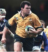 6 November 1999; Owen Finegan, Australia.1999 Rugby World Cup, Australia v France, Millennium Stadium, Cardiff, Wales. Picture credit: Matt Browne / SPORTSFILE