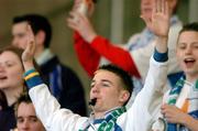 22 April 2005; Finn Harps supporters cheer on their team. eircom League, Premier Division, Bohemians v Finn Harps, Dalymount Park, Dublin. Picture credit; David Maher / SPORTSFILE