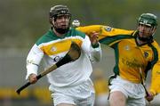 23 April 2005; Brendan Murphy, Offaly, in action against Charles Keena, Meath. Allianz National Hurling League, Division 2 Promotion Section, Offaly v Meath, St. Brendan's Park, Birr, Co. Offaly. Picture credit; Matt Browne / SPORTSFILE